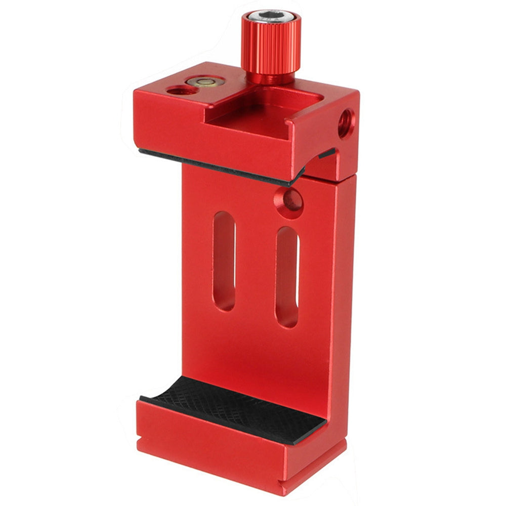 KF38853 Dual Cold Shoe Phone Holder Bracket Clip Mount Adapter for Tripod Mic Fill Light - Red