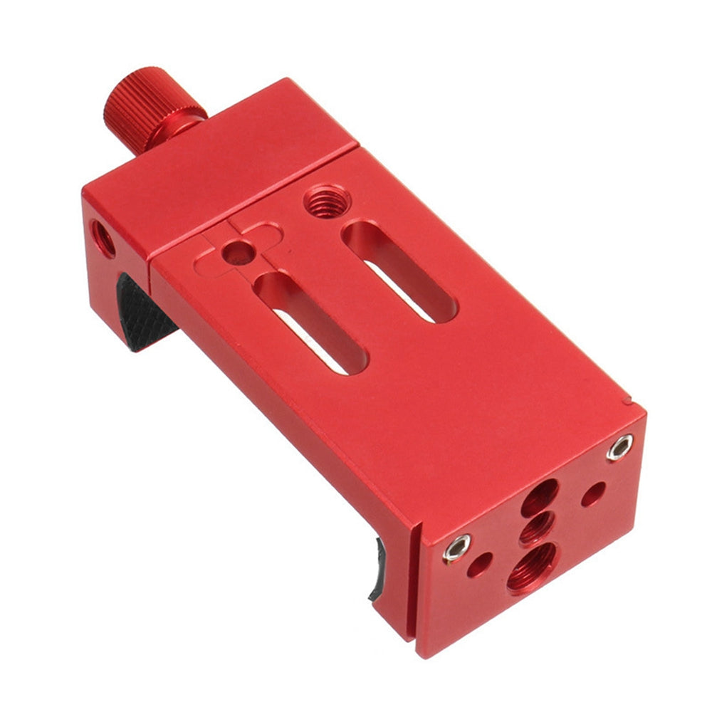 KF38853 Dual Cold Shoe Phone Holder Bracket Clip Mount Adapter for Tripod Mic Fill Light - Red