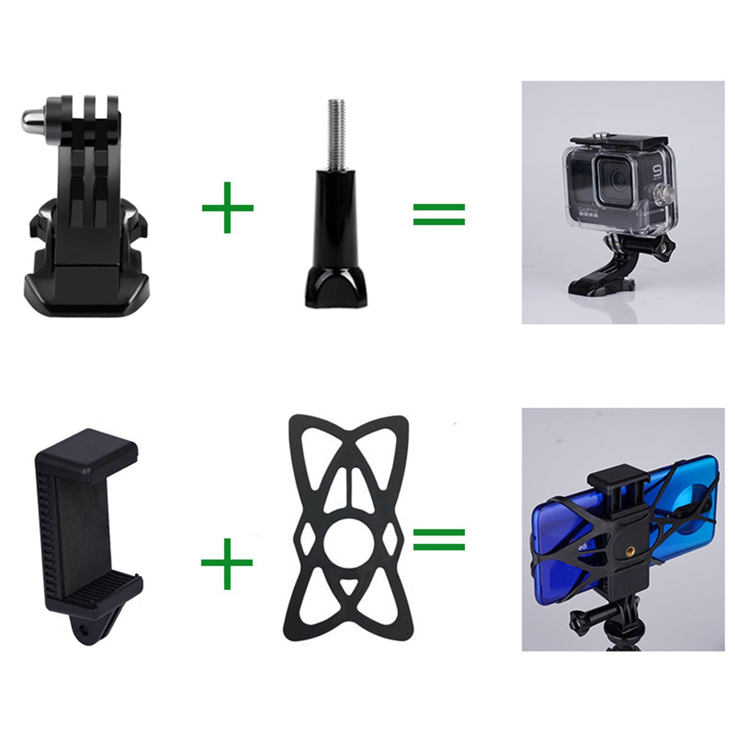 X-3-3 Action Camera Chest Strap Mount Belt Chest Mount Harness with Phone Holder Clip