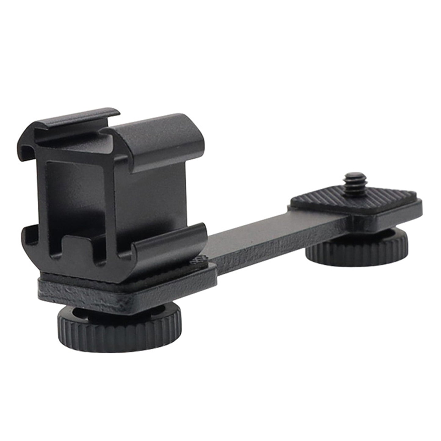 E022 Three Hot Shoe Bracket for DJI Zhiyun Smooth Lightweight Portable Camera Mount Adapter with 1/4” Screw for Fill Light Handheld Gimbal Support Multi-Angle Adjustable