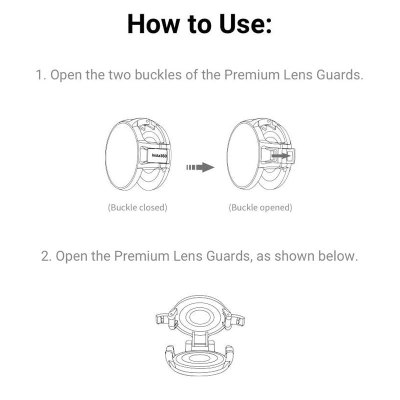 Uniqkart for Insta360 One X2 Premium Lens Guard 10m Waterproof Protector Camera Accessories