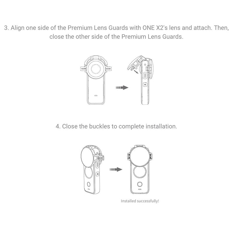 Uniqkart for Insta360 One X2 Premium Lens Guard 10m Waterproof Protector Camera Accessories