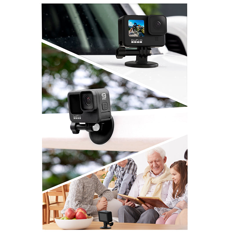 UURIG Magnetic Quick-Release Stand for GoPro Hero 8/9/10 Action Camera Holder with 1/4" Screw and Lanyard