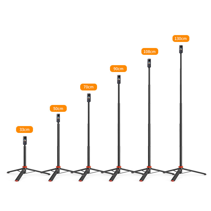 UURIG TP-03 5-Section Telescopic Selfie Stick Hidden Tripod for GoPro Insta Action Camera