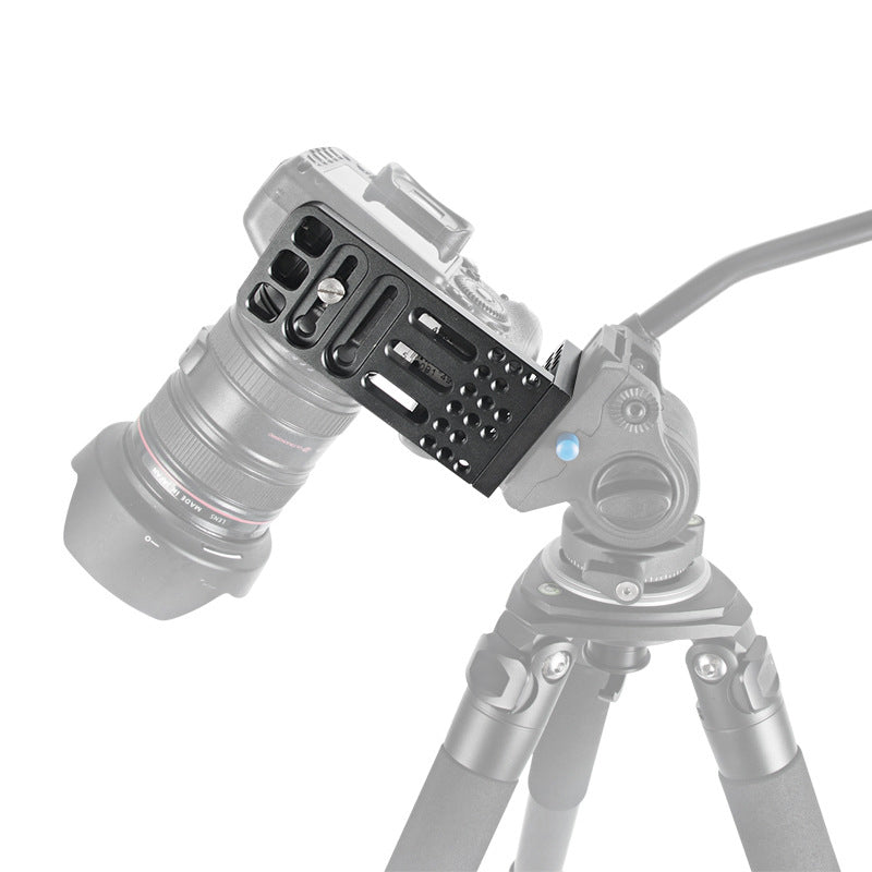 L130A Universal 1 / 4inch Screw Hole SLR Camera Bracket Mount Aluminum Alloy Vertical Shooting Plate