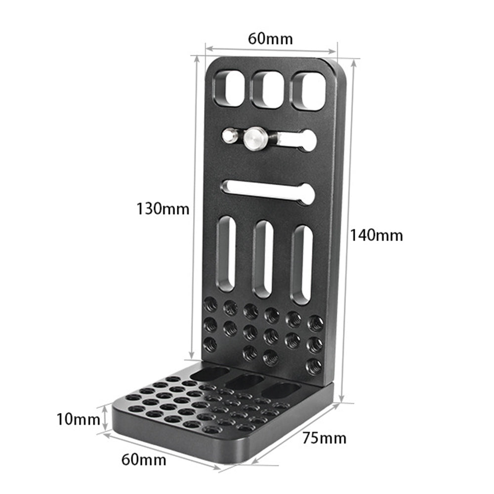 L130A Universal 1 / 4inch Screw Hole SLR Camera Bracket Mount Aluminum Alloy Vertical Shooting Plate