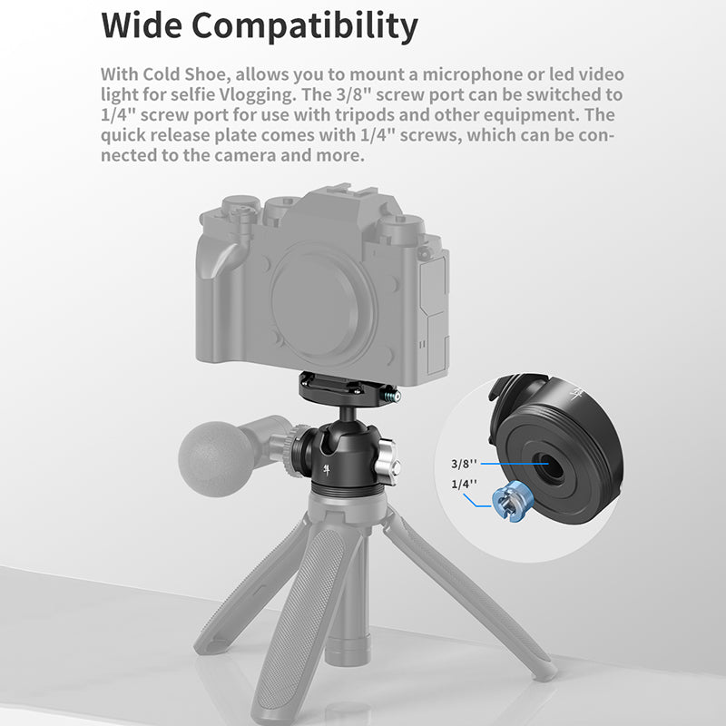 FALCAM 2764 F38 Ball Shaped Quick Release 1 / 4inch Screw Gimbal for DSLR Camera Ballhead Ball Head