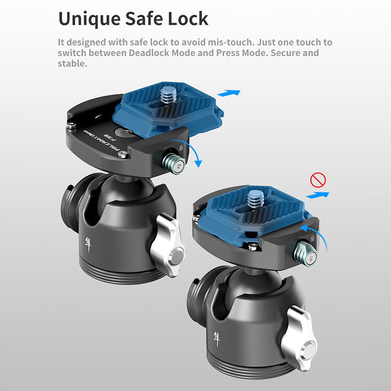 FALCAM 2764 F38 Ball Shaped Quick Release 1 / 4inch Screw Gimbal for DSLR Camera Ballhead Ball Head