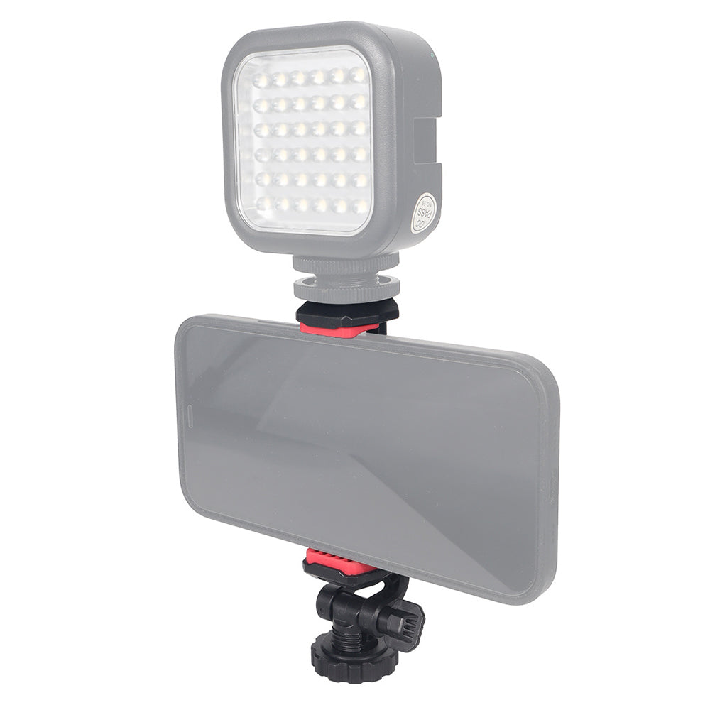 SJ08L Hot Shoe Mobile Phone Holder with 1 / 4 Interface for Fill Light Microphone