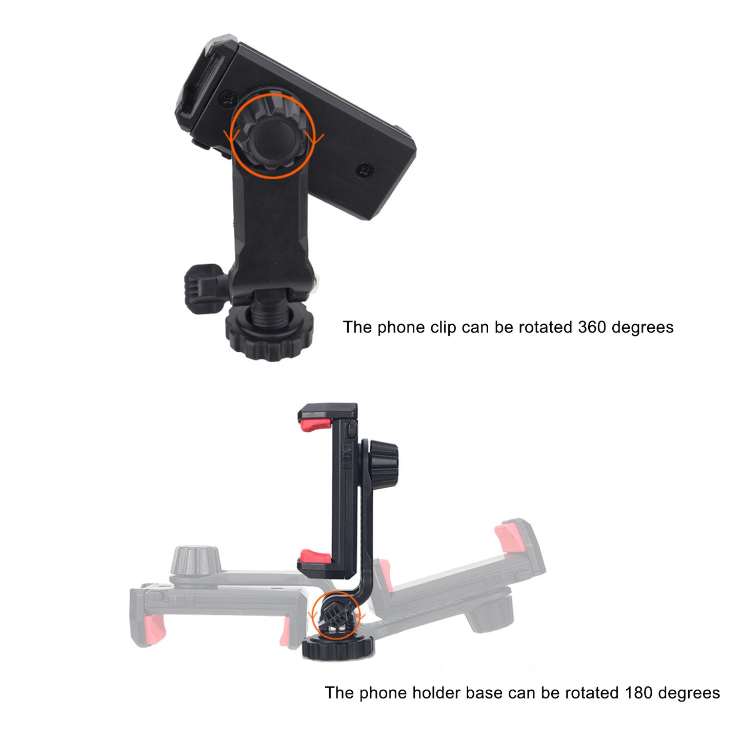 SJ08L Hot Shoe Mobile Phone Holder with 1 / 4 Interface for Fill Light Microphone