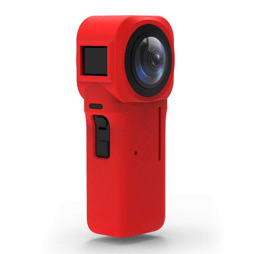 EWB9389 For Insta360 ONE RS 1-inch Panoramic Camera Silicone Cover Anti-scratch Protective Sleeve with Lens Cover - Red