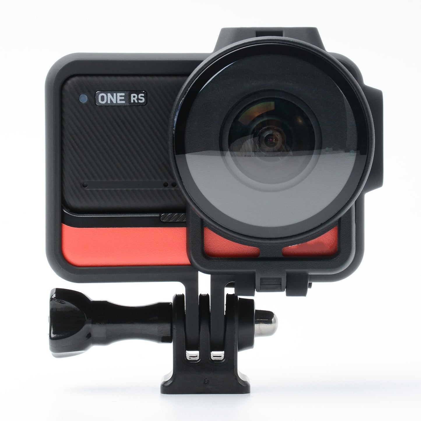 Uniqkart for Insta360 ONE RS Panorama Camera Lens Cover Tempered Glass Protector + Camera Frame Anti-collision Case