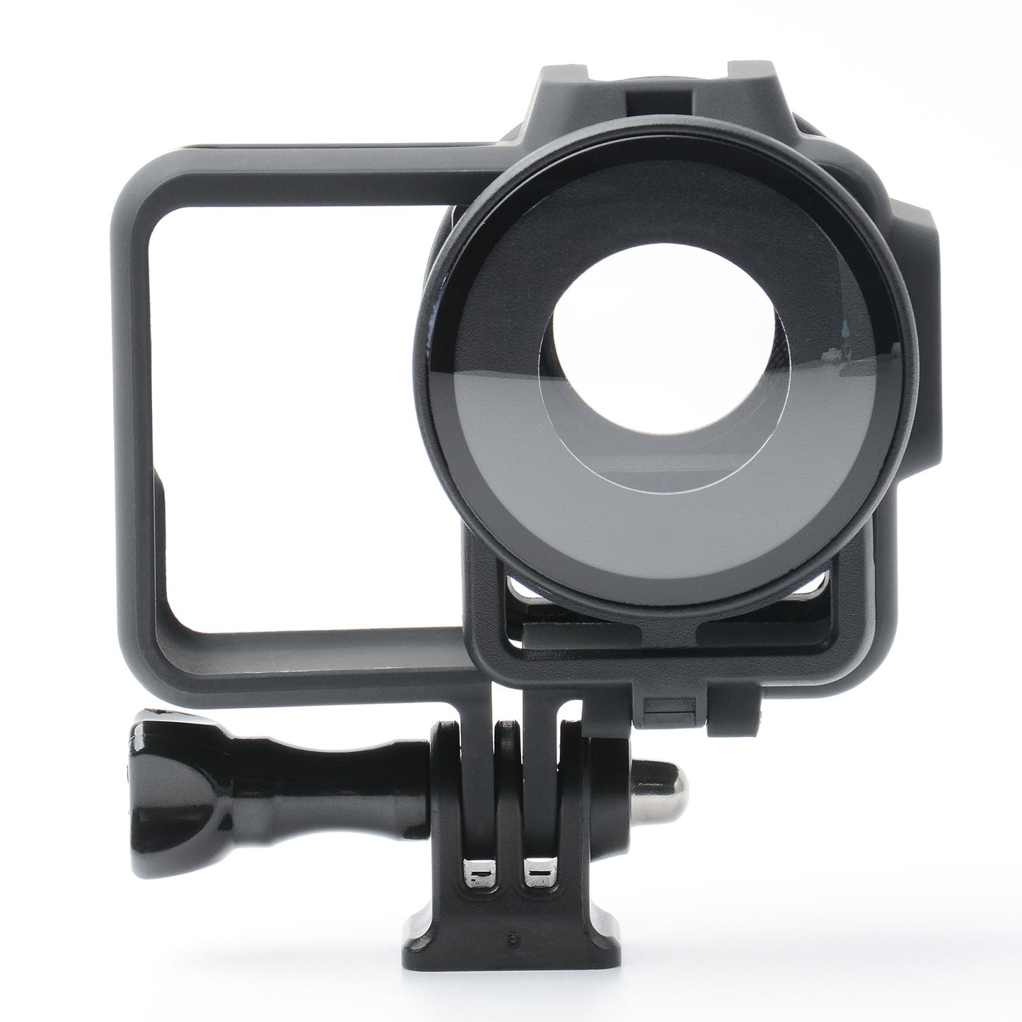 Uniqkart for Insta360 ONE RS Panorama Camera Lens Cover Tempered Glass Protector + Camera Frame Anti-collision Case