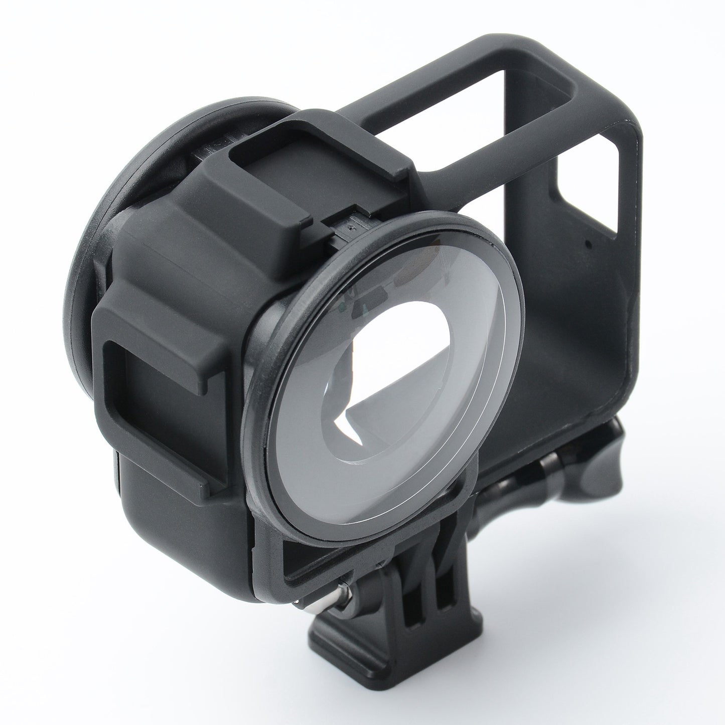 Uniqkart for Insta360 ONE RS Panorama Camera Lens Cover Tempered Glass Protector + Camera Frame Anti-collision Case