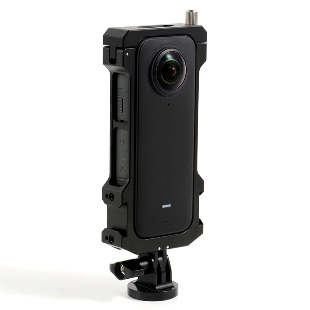 DJI-9567 Frame Cage for Insta360 X3 Camera Protective Case Aluminum Alloy Action Camera Housing with 2 Cold Shoe / 1 / 4inch Adapter