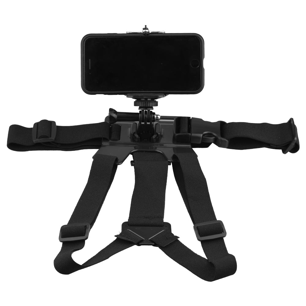 BRDRC DJI-8982 Mobile Phone Mount Chest Strap Vlog Video Recording Phone Holder Chest Harness Belt