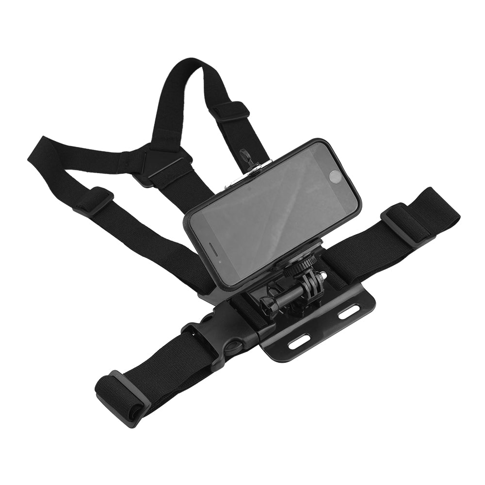 BRDRC DJI-8982 Mobile Phone Mount Chest Strap Vlog Video Recording Phone Holder Chest Harness Belt