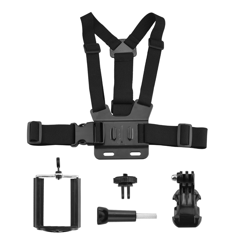 BRDRC DJI-8982 Mobile Phone Mount Chest Strap Vlog Video Recording Phone Holder Chest Harness Belt