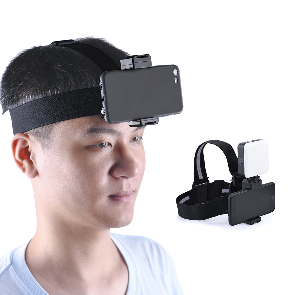 BRDRC DJI-8862 Cellphone / Camera Mount Head Strap Vlog Video Shooting Mobile Phone Holder Head Fixing Belt