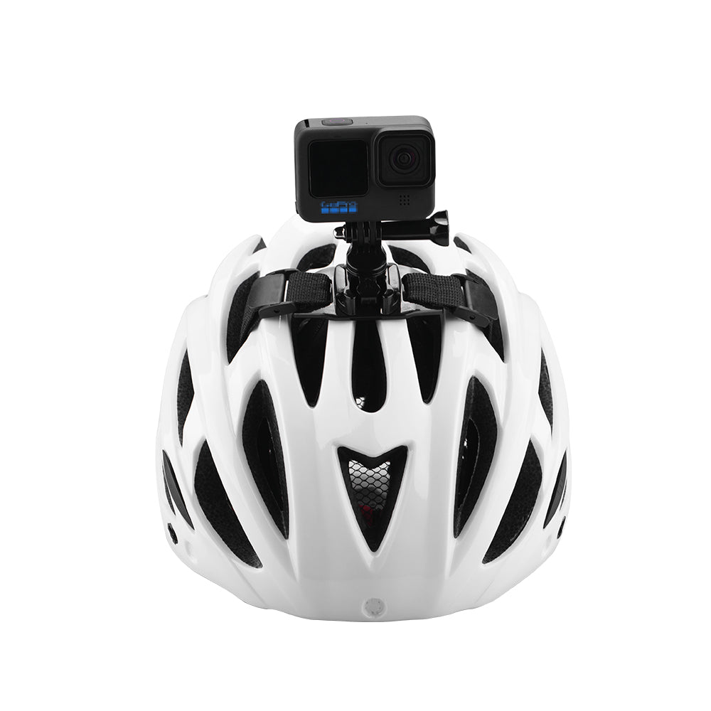 DJI-9025 Bicycle Helmet Strap Adjustable Headband Mounting Adapter with Long Screw for GoPro 10 / 9 / 8 / 7 / 6 / 5 / Osmo Action / Insta360 ONE R