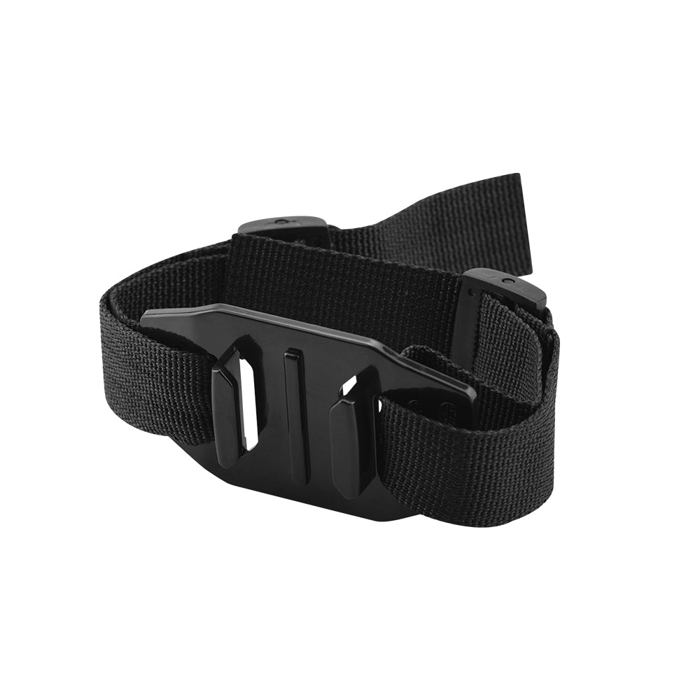 DJI-9025 Bicycle Helmet Strap Adjustable Headband Mounting Adapter with Long Screw for GoPro 10 / 9 / 8 / 7 / 6 / 5 / Osmo Action / Insta360 ONE R