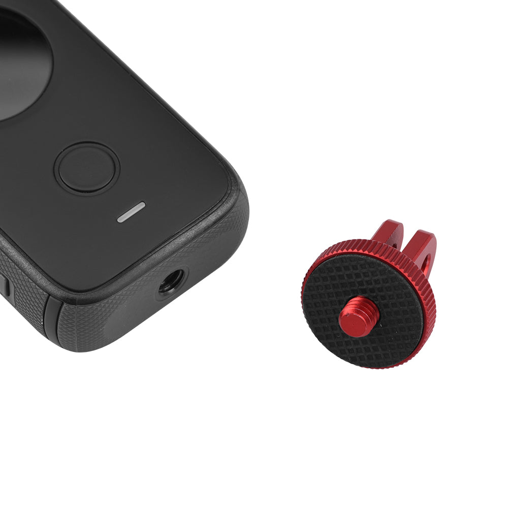 BRDRC DJI-7922 Aluminum Alloy Helmet Extension Arm Bracket Adapter Converter Long Screw Set for Insta360 ONE X2 / X Panoramic Camera - Red