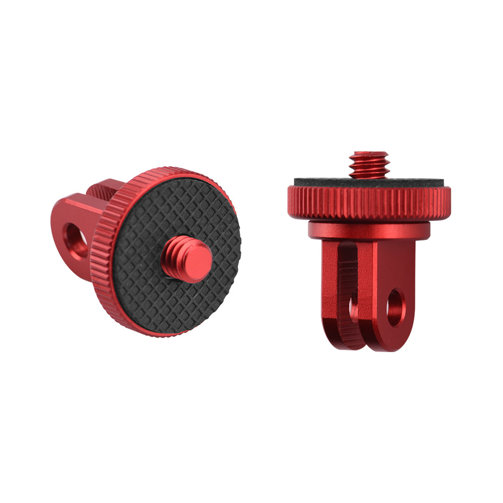 BRDRC DJI-7922 Aluminum Alloy Helmet Extension Arm Bracket Adapter Converter Long Screw Set for Insta360 ONE X2 / X Panoramic Camera - Red