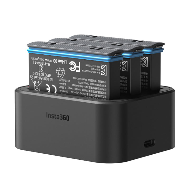 Triple Charger for Insta360 ONE X3 Battery Charger 3-Slot Charging Base Action Camera Accessories