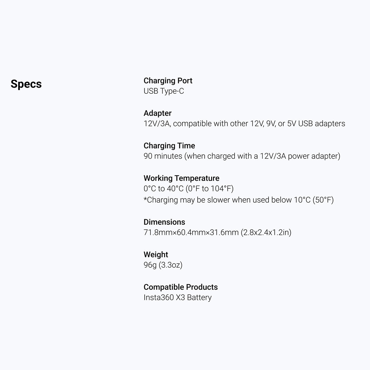 Triple Charger for Insta360 ONE X3 Battery Charger 3-Slot Charging Base Action Camera Accessories