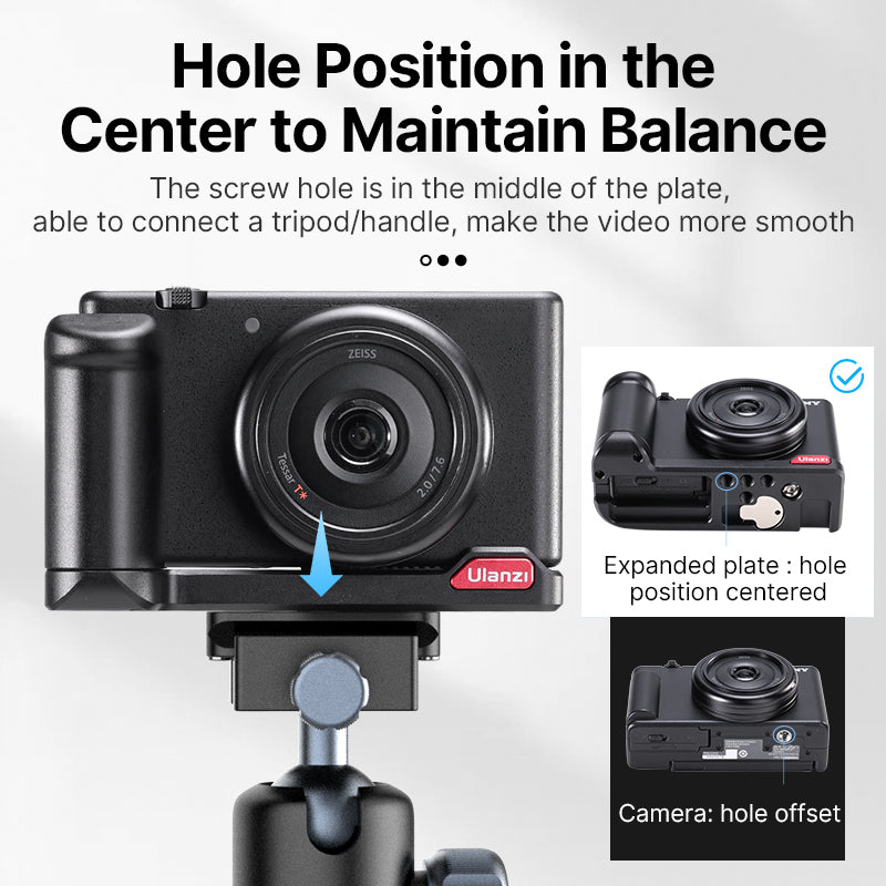 ULANZI R105 For Sony ZV-1F Aluminum Alloy Camera Expansion Plate with 8 1 / 4" Screw Holes