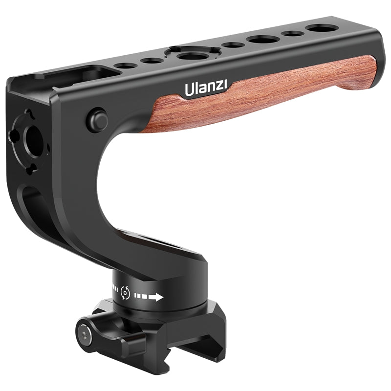 Uniqkart 3171 Easy Installation Camera Rig Top Handle Grip Aluminum Alloy Rosewood DSLR Handle Mount