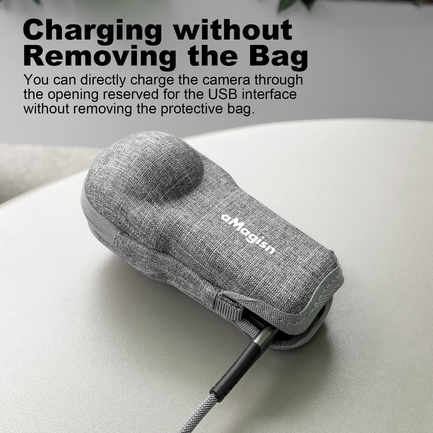 Uniqkart For Insta360 ONE RS 1-inch Panoramic Camera EVA+Cloth Drop-proof Case Portable Camera Protective Bag