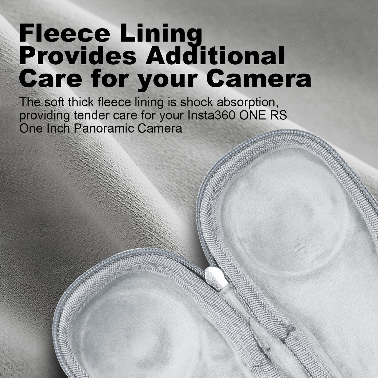 Uniqkart For Insta360 ONE RS 1-inch Panoramic Camera EVA+Cloth Drop-proof Case Portable Camera Protective Bag