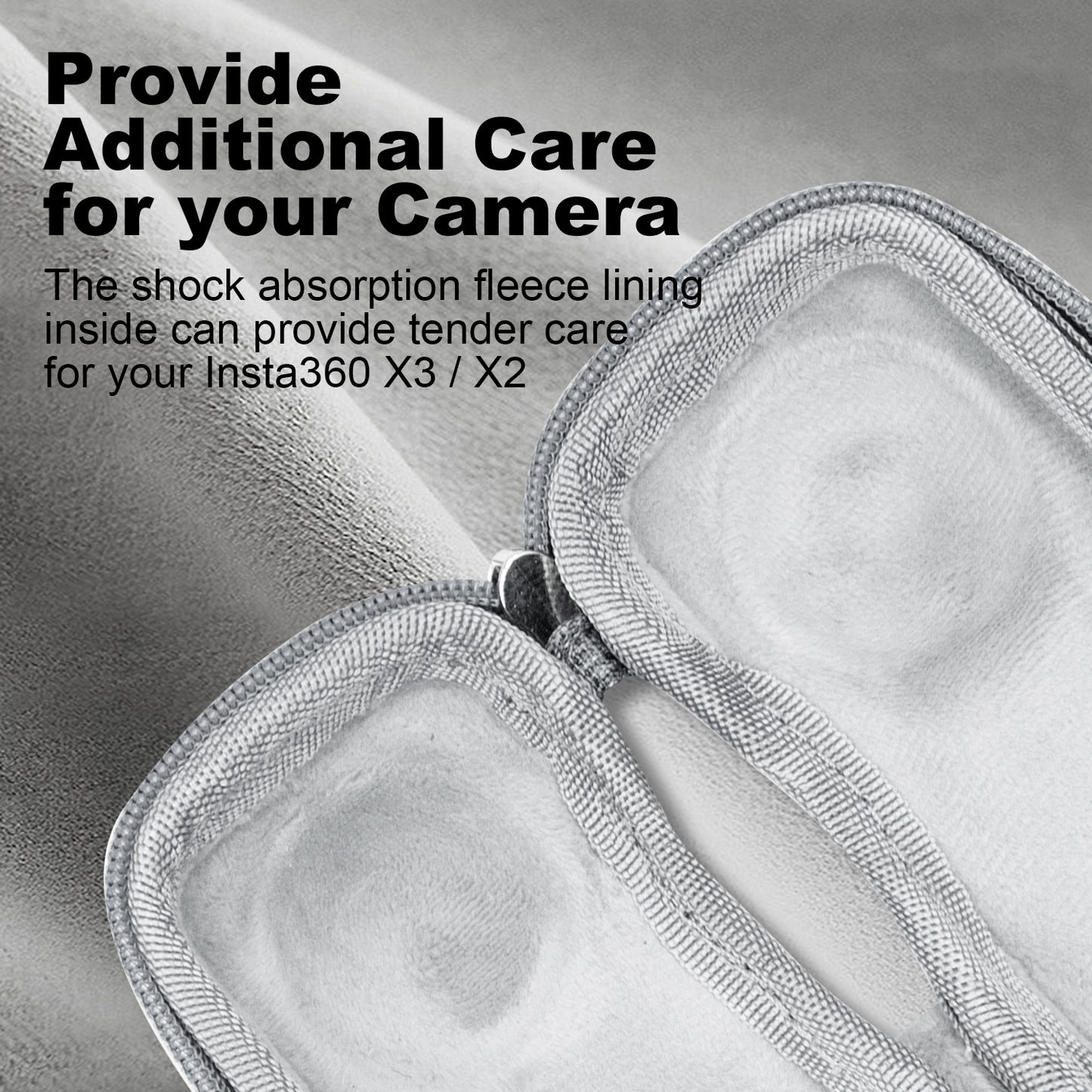 Uniqkart For Insta360 X3 / X2 Shockproof Camera Bag Portable EVA+Cloth Camera Protective Bag