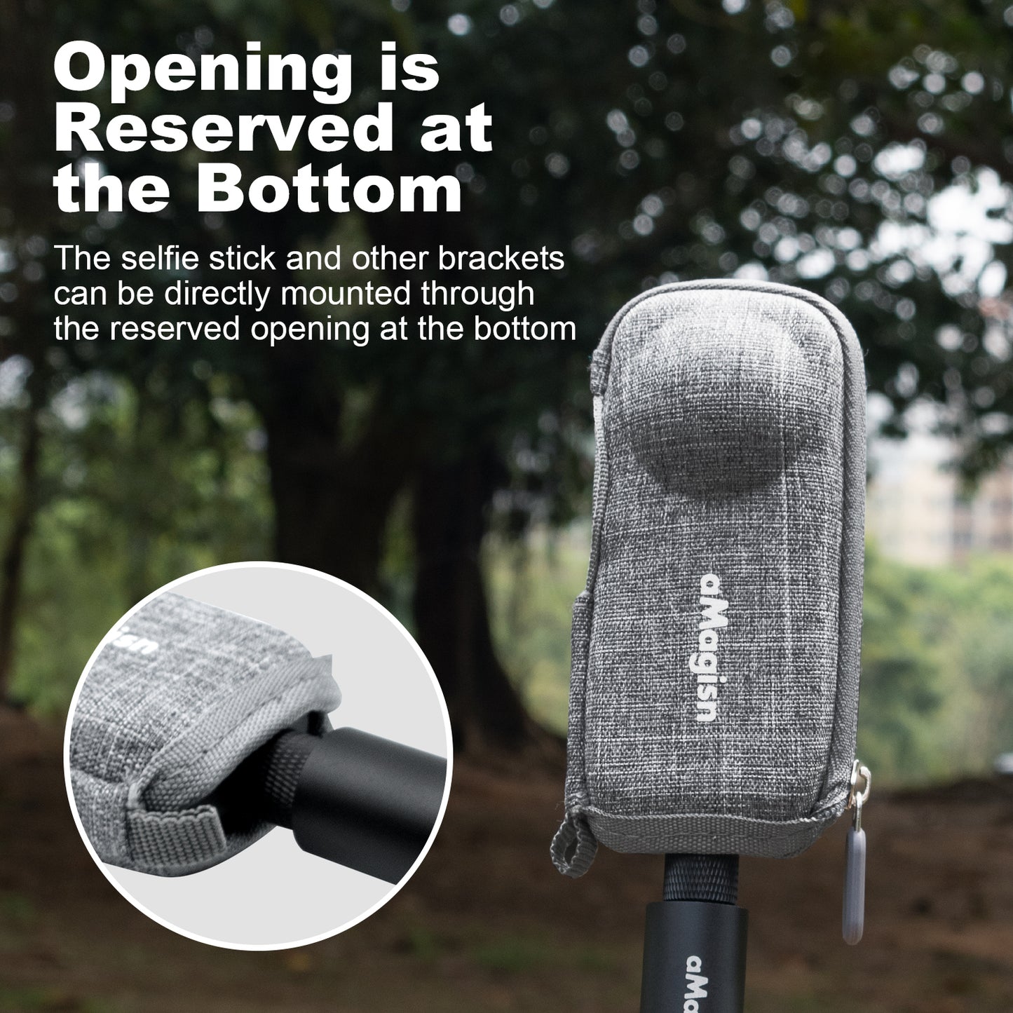 Uniqkart For Insta360 X3 / X2 Shockproof Camera Bag Portable EVA+Cloth Camera Protective Bag