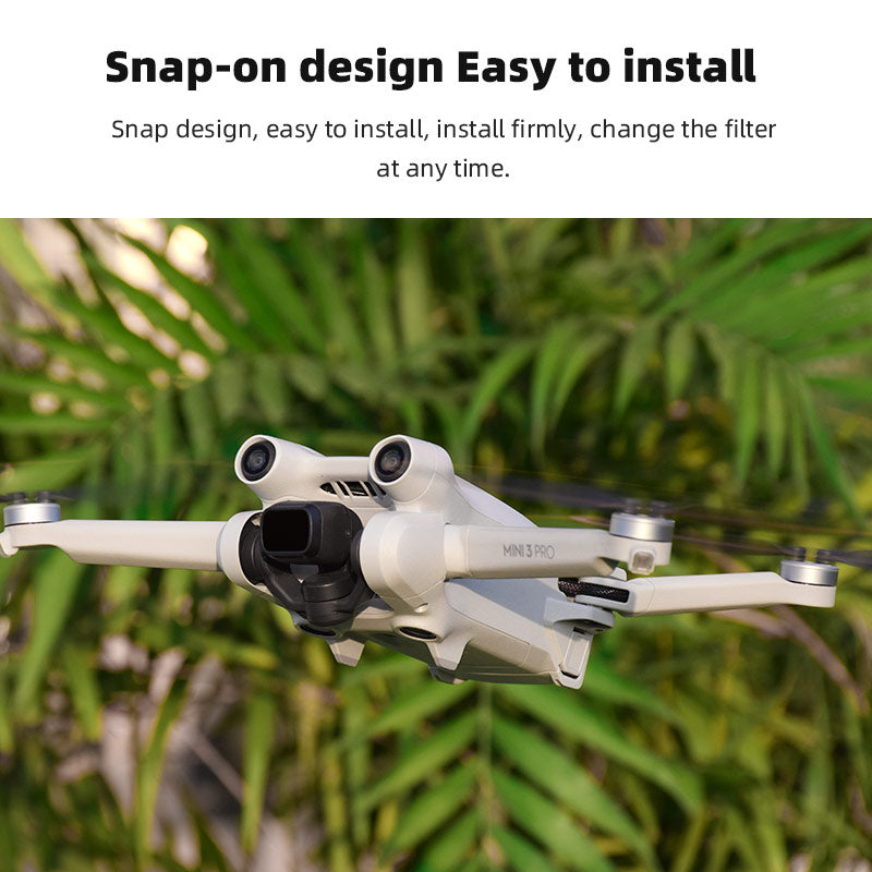 BRDRC For DJI Mini 3 Pro UV / CPL / ND Filter Plastic+Optical Glass Drone Camera Lens Filter - UV