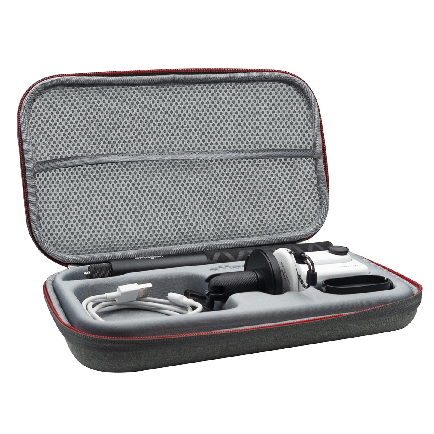 Uniqkart Storage Bag for Insta360 GO 3 Camera EVA+Fleece Carrying Case with Detachable Inner Tray, Size M