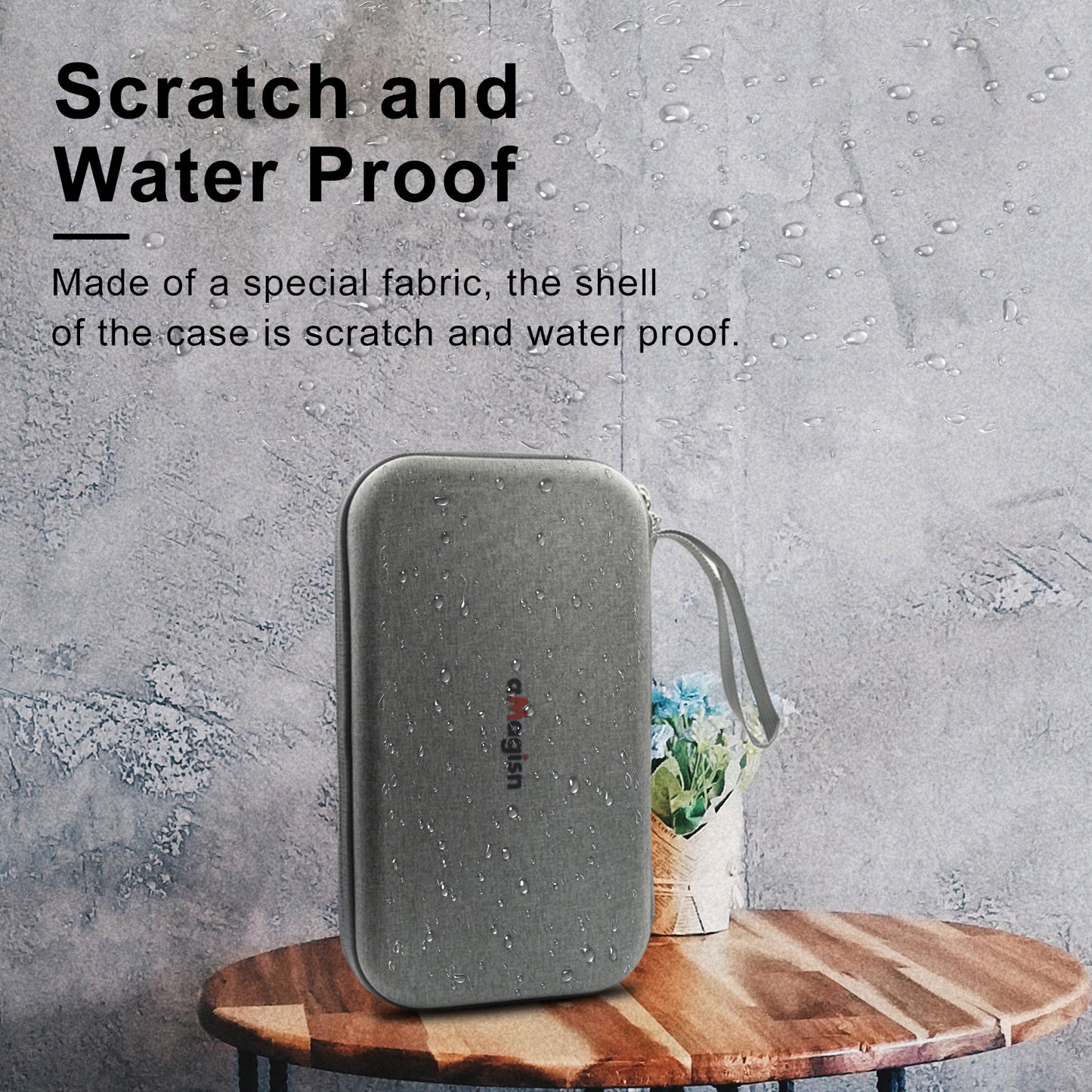 Uniqkart Storage Bag for Insta360 GO 3 Camera EVA+Fleece Carrying Case with Detachable Inner Tray, Size M