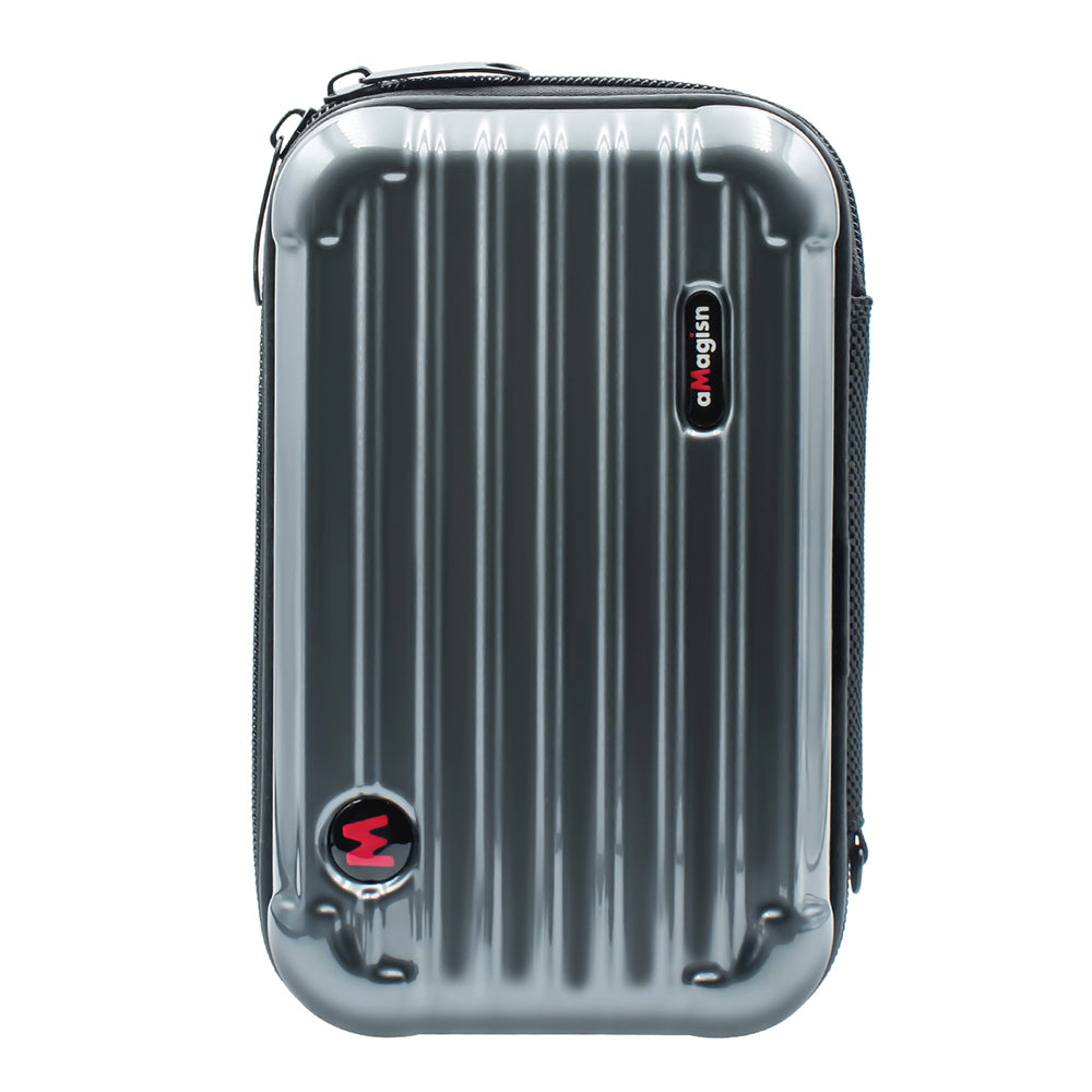 Uniqkart Storage Case for Insta360 GO 3 Action Camera Hard PC Shell with Detachable Inner Tray, Size S - Dark Grey