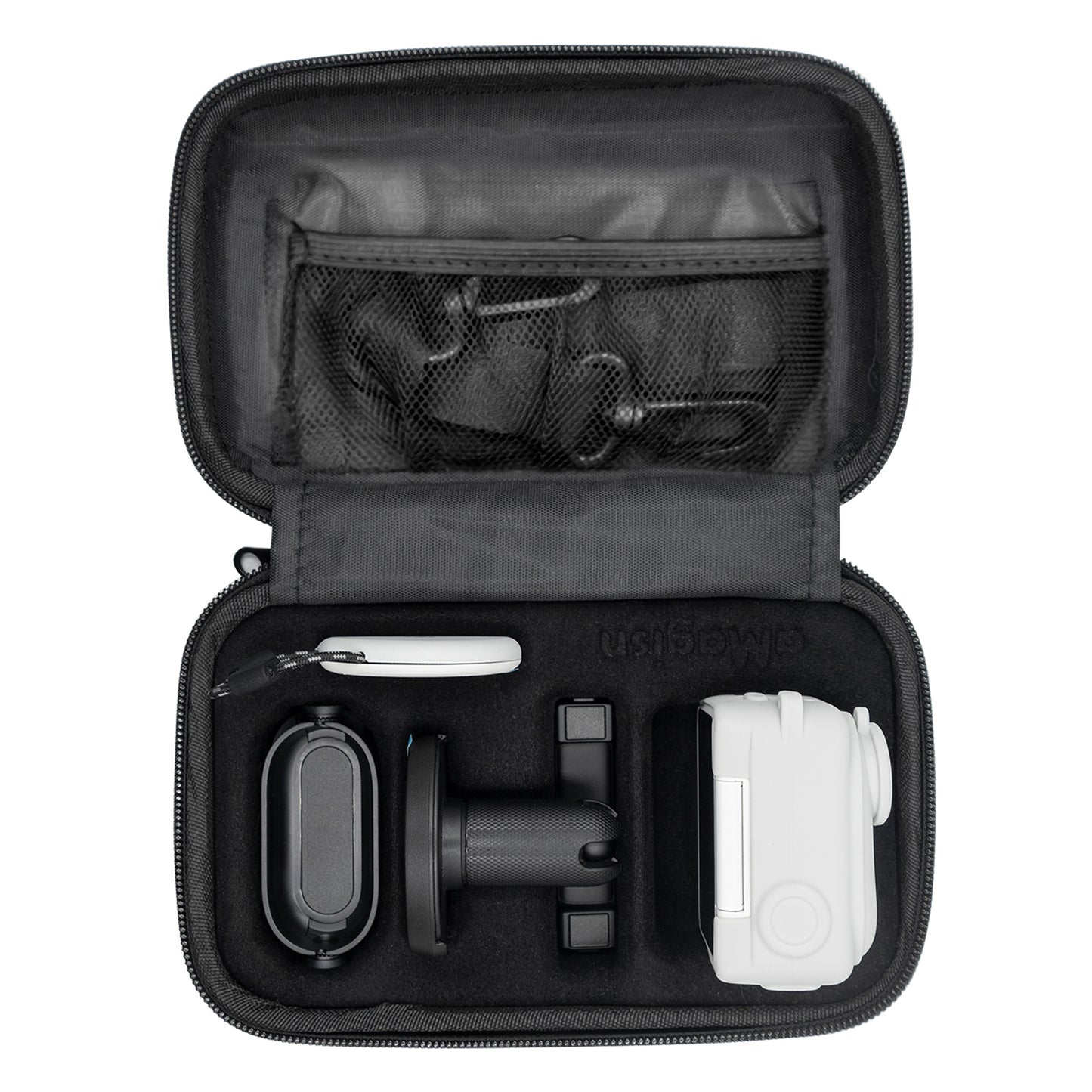 Uniqkart Storage Case for Insta360 GO 3 Action Camera Hard PC Shell with Detachable Inner Tray, Size S - Dark Grey