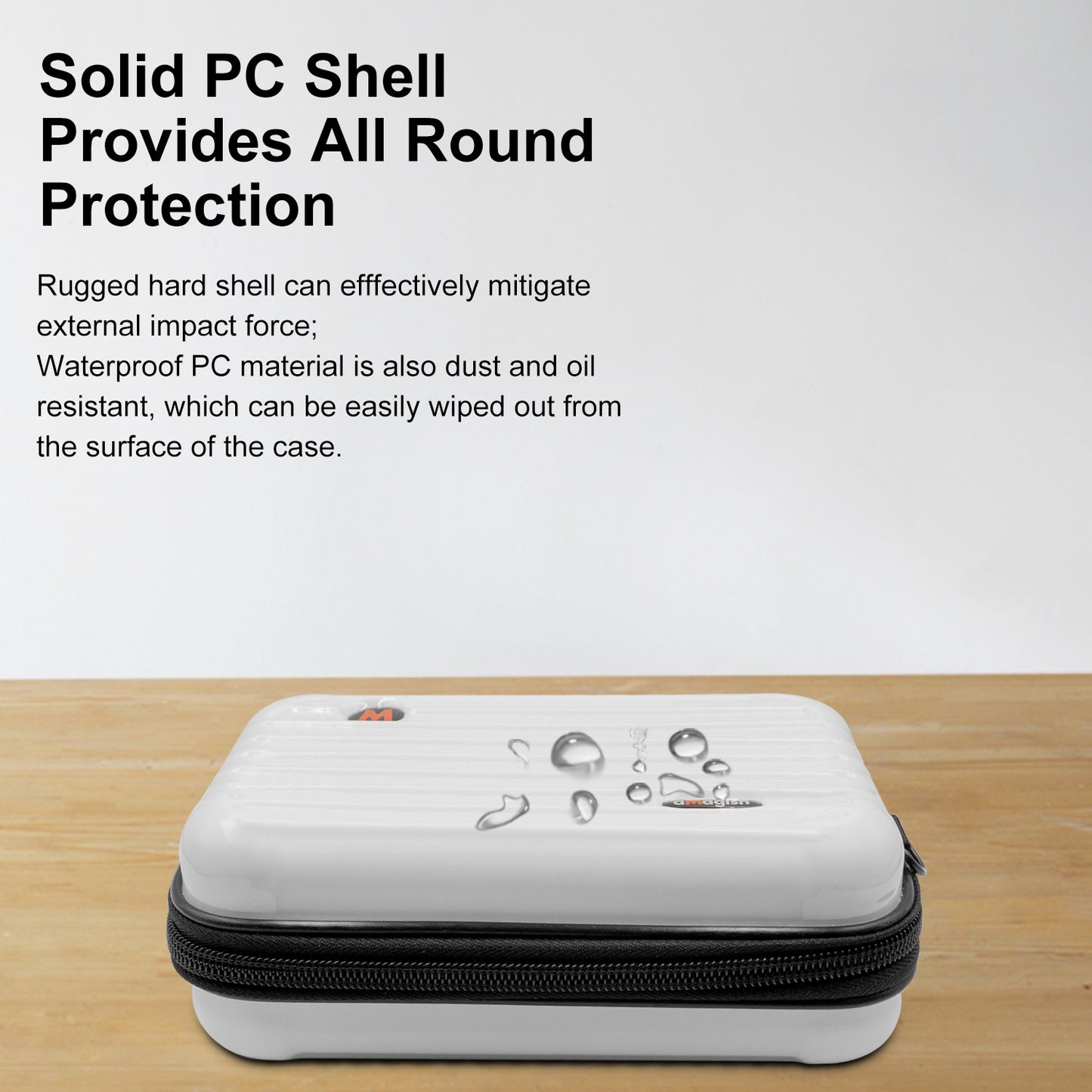 Uniqkart Storage Case for Insta360 GO 3 Action Camera Hard PC Shell with Detachable Inner Tray, Size S - Dark Grey