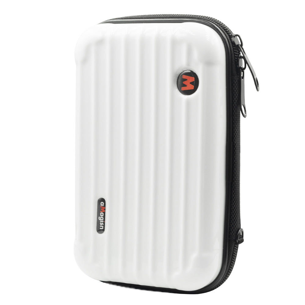 Uniqkart Storage Case for Insta360 GO 3 Action Camera Hard PC Shell with Detachable Inner Tray, Size S - White