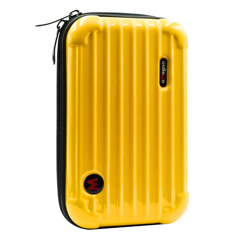 Uniqkart Storage Case for Insta360 GO 3 Action Camera Hard PC Shell with Detachable Inner Tray, Size S - Yellow