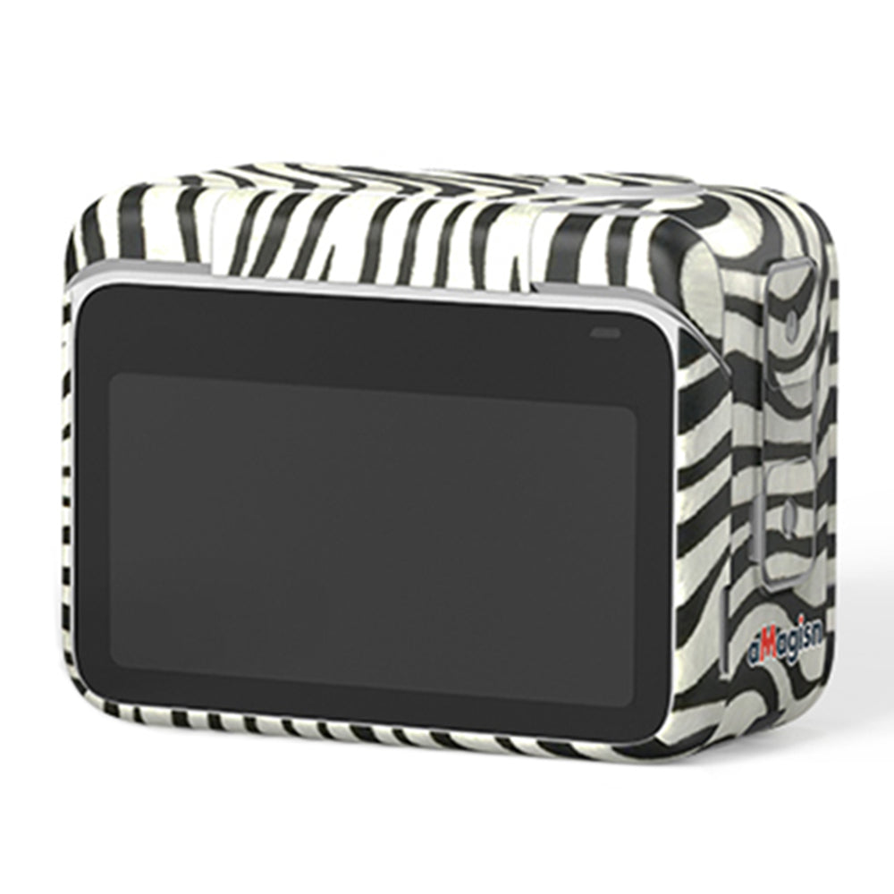 Uniqkart For Insta360 GO 3 Adhesive Pattern Design Sticker Decoration Camera Body Protector Sticky Paper Decor - Zebra