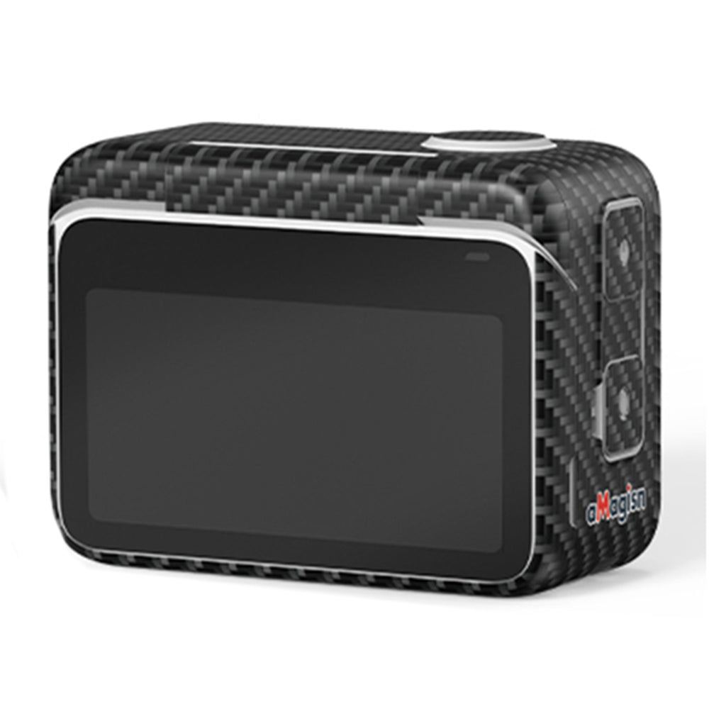 Uniqkart For Insta360 GO 3 Adhesive Pattern Design Sticker Decoration Camera Body Protector Sticky Paper Decor - Carbon Fiber