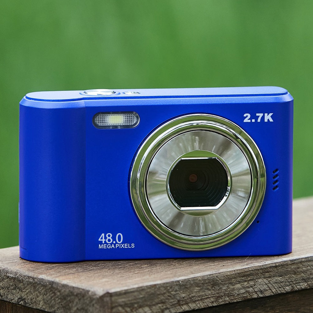 M2 Small HD Digital Camera 2.4 inch IPS Screen Portable Camera Support TF Card for Beginners - Blue