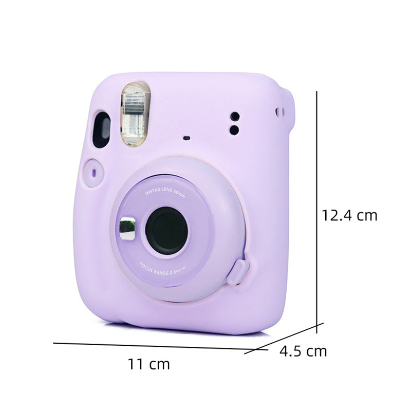Silicone Camera Case for Instax Mini 11 Portable Protective Cover - Purple