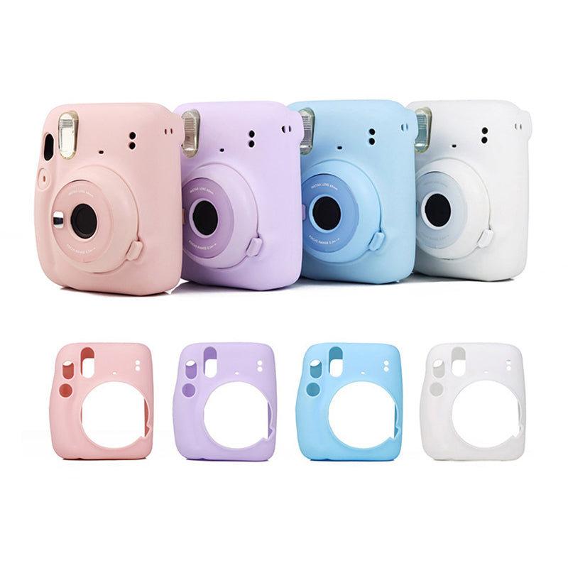 Silicone Camera Case for Instax Mini 11 Portable Protective Cover - White