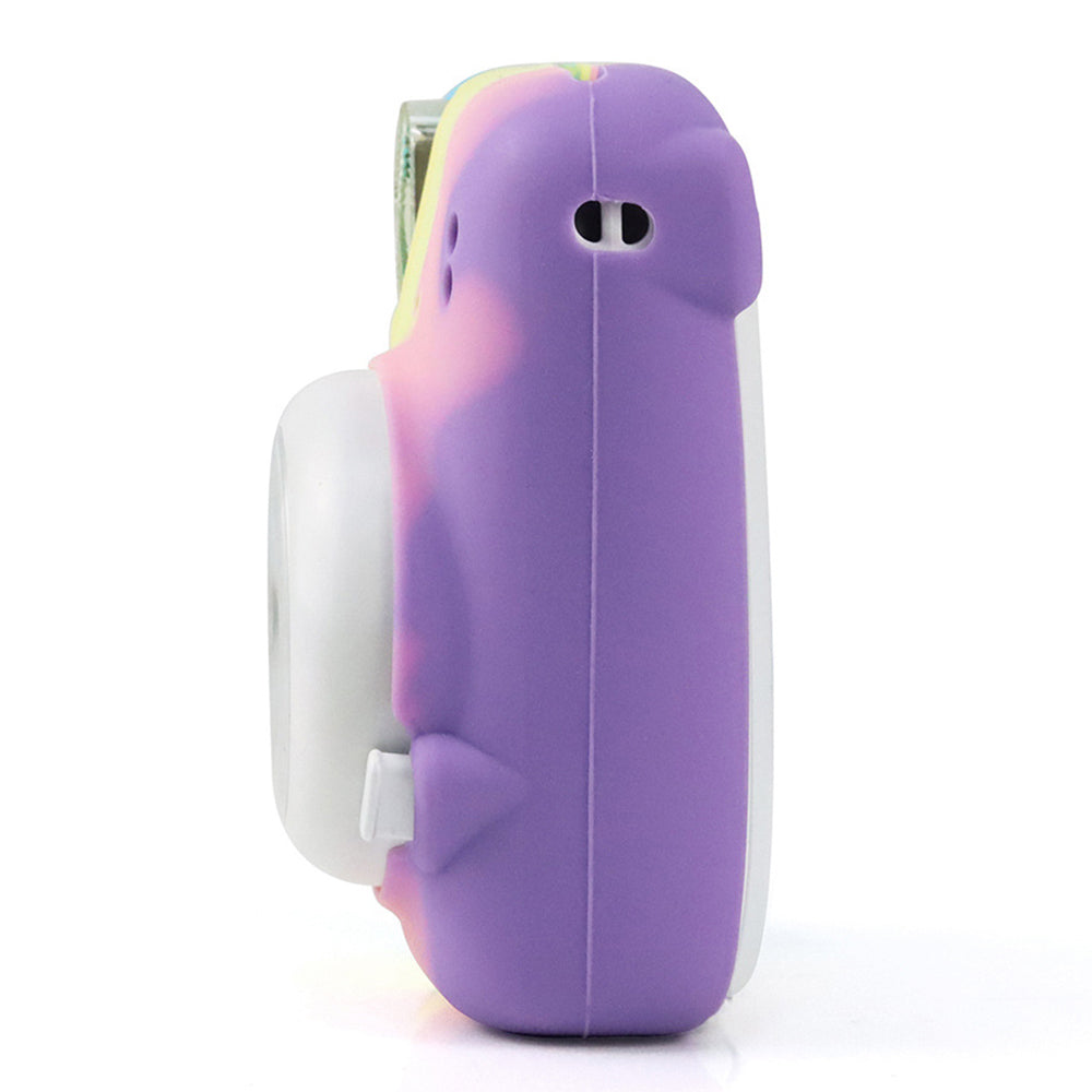for Fujifilm Instax Mini 11 Instant Camera Colorful Silicone Protective Case Cover - Dark Blue/Yellow/Pink/Purple