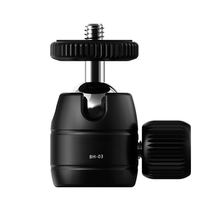 UURIG BH-03 Mini Ball Head Mount Adapter with 1/4" Hot Shoe 360-degree Rotating Gimbal for Camera Cage LED Video Light Monitor